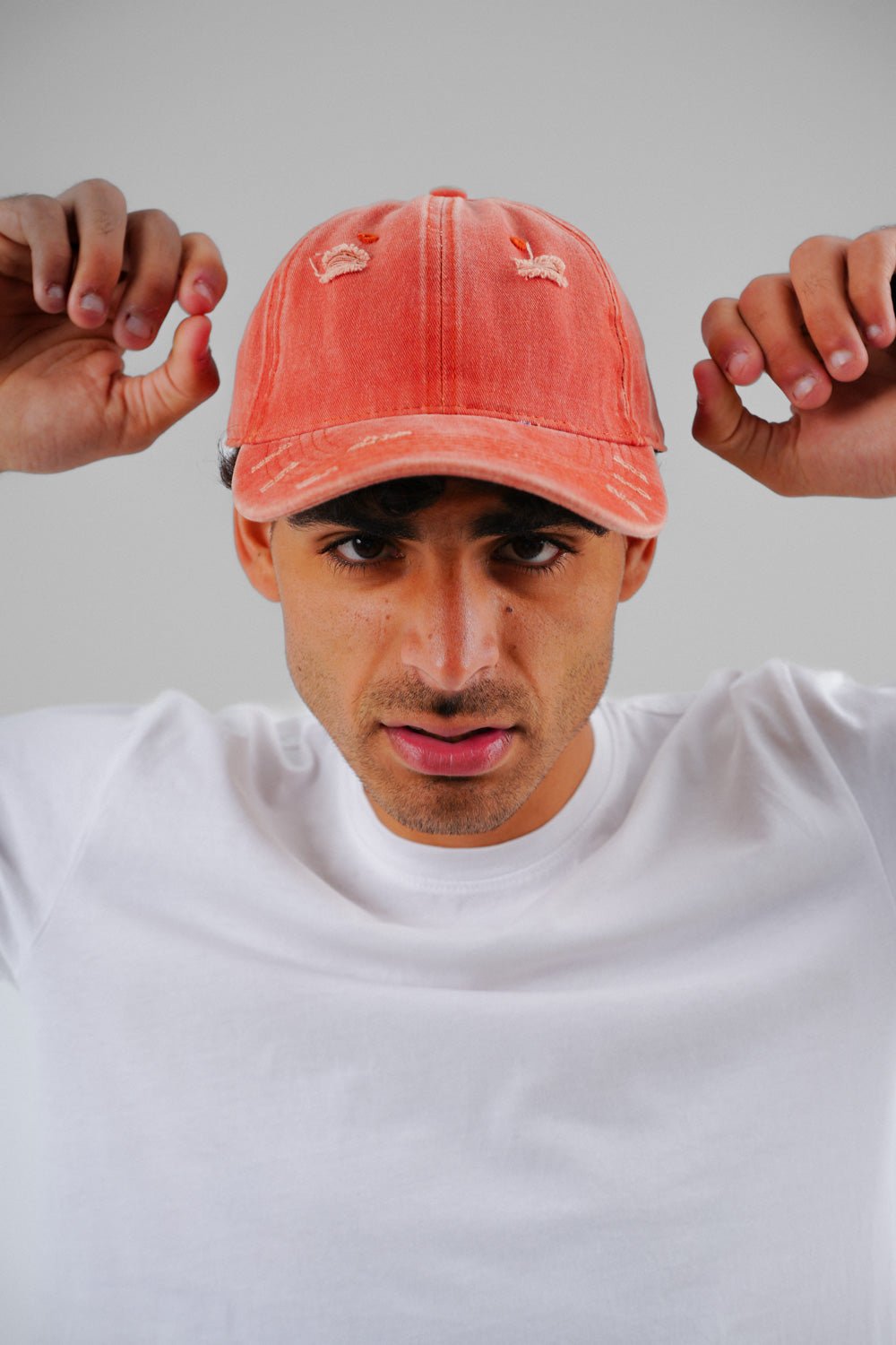 Peach Distressed Cap - KOO PROJECT®