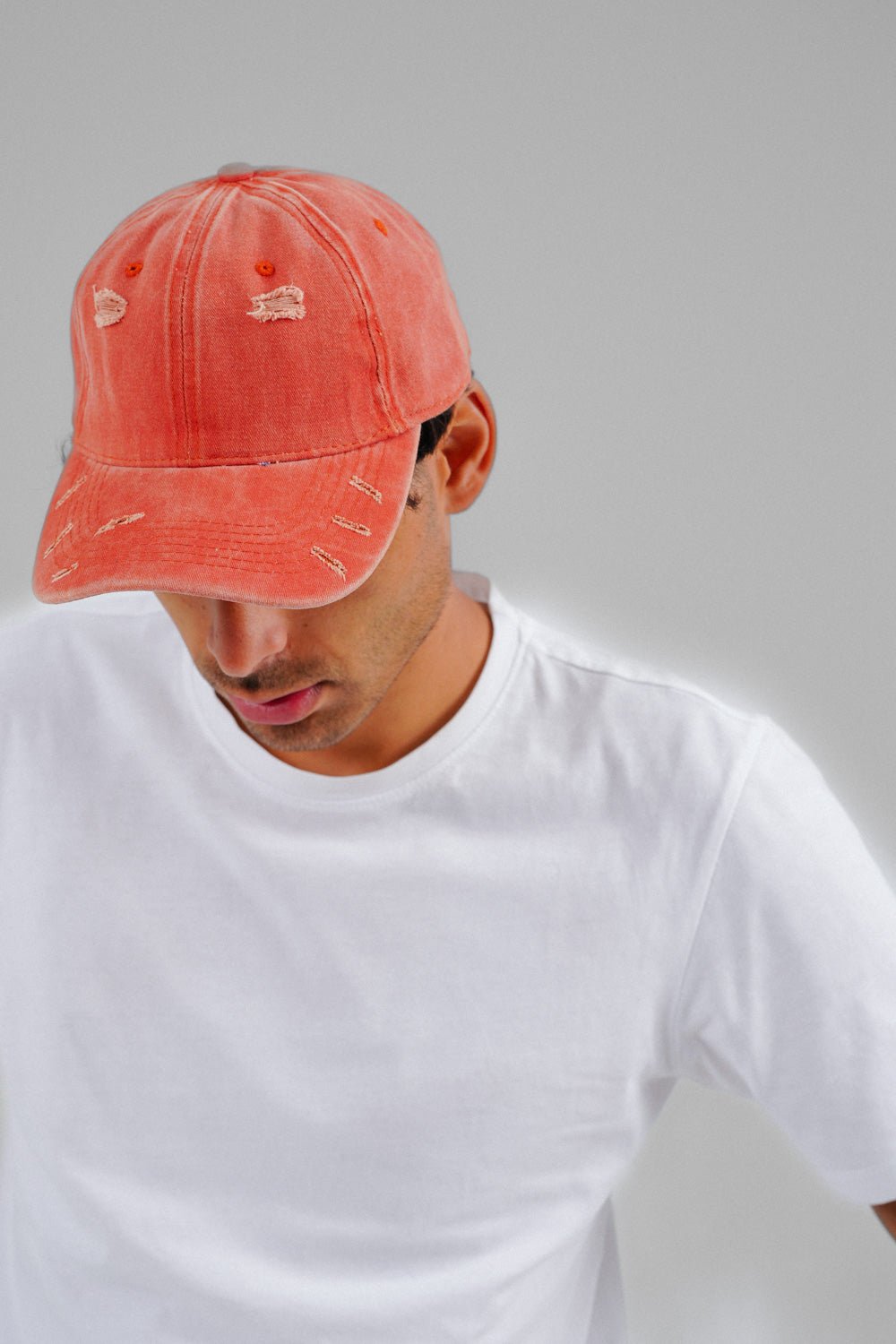 Peach Distressed Cap - KOO PROJECT®