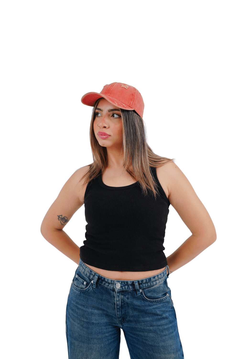 Peach Distressed Cap - KOO PROJECT®
